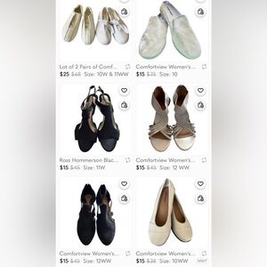 Bundle of 7 Women's Shoes. Sizes 10-12